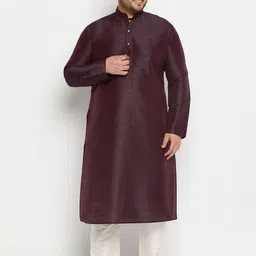 VASTRAMAY Plus Size Mandarin Collar Regular Kurta & Churidar-picture-17