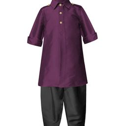 A T U N Boys Purple Regular Kurta with Salwar-image-74