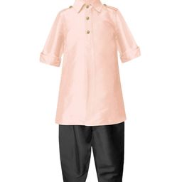A T U N Boys Peach-Coloured Regular Kurta with Pyjamas-12