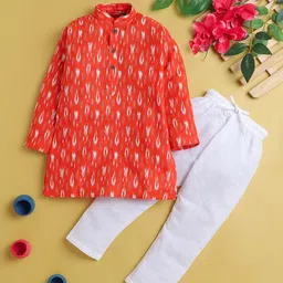 BAESD Boys Abstract Printed Regular Kurta with Pyjamas-image-4
