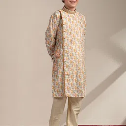Manyavar Boys Paisley Printed Regular Kurta with Pyjamas-image-44