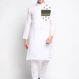 DEVOILER Ethnic Motifs Printed Regular Kurta With Pyjamas image 1