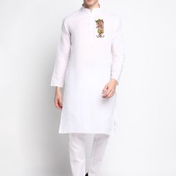 DEVOILER Ethnic Motifs Printed Regular Kurta with Pyjamas image 1