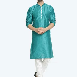 Kaifoo Men Green Kurta with Churidar-picture-42