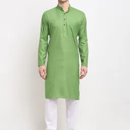 Jompers Men Green Kurta with Pyjamas-image-62