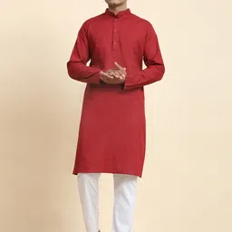 Moda Rapido Men Regular Pure Cotton Kurta with Pyjamas-picture-45