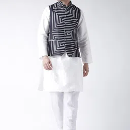Hangup Men Kurta & Pyjamas With Nehru Jacket-picture-15