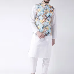 Hangup Men Kurta & Pyjamas With Nehru Jacket-picture-14
