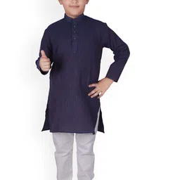 Pro-Ethic STYLE DEVELOPER Boys Blue & White Kurta with Pyjamas-75