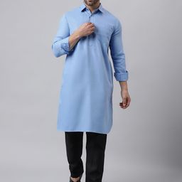 Hangup Shirt Colar Pathani Kurta with Pyjamas-picture-33