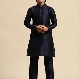 Sanwara Boys Blue Kurta with Pyjamas-picture-21