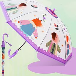 Little Surprise Box Purple Ms. Foxy Transparent Umbrella-image-89