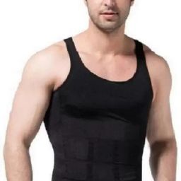 Men's Cotton Slim N Lift Body Shaper Tummy Tucker Vest Shape wear - White Men Vest-image-57