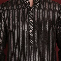 Anouk Striped Printed Regular Straight Kurta with Pyjamas image 2