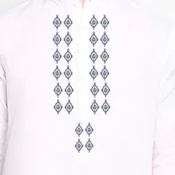 DEVOILER Ethnic Motifs Printed Band Collar Long Sleeve Regular Kurta With Pyjamas image 2