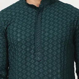 Anouk Men Embroidered Regular Sequinned Kurta with Pyjamas image 2