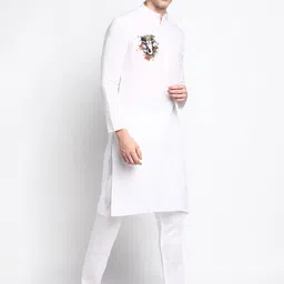 DEVOILER Ethnic Motifs Printed Regular Kurta With Pyjamas image 3