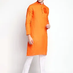 DEVOILER Ethnic Motifs Printed Kurta With Pyjamas image 3