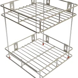 Cutlery Kitchen Rack 2-Tier Rack Multipurpose Storage Kitchen Rack|Bartan Stand|Bath Storage Steel-image-61