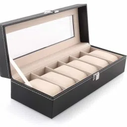 Wrist Watch Storage Box Display Case Organizer of Faux Leather Watch Box-image-5