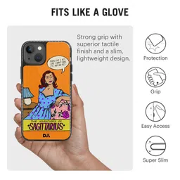 DailyObjects Orange Printed Sagittarius iPhone 13 Phone Case image 4