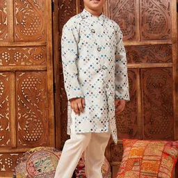 Stylo Bug Boys Printed Regular Kurta With Pyjamas image 2