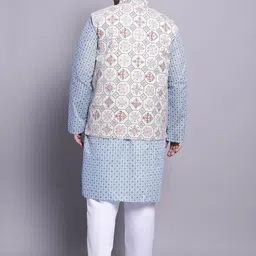 SOJANYA PLUS Embroidered Regular Kurta with Pyjamas image 4