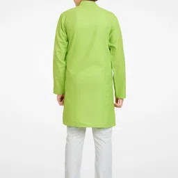 BAESD Boys Checked Regular Kurta with Pyjamas image 3