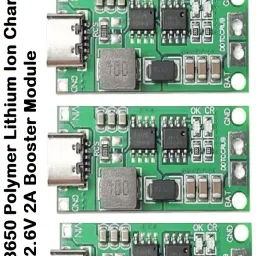 PACK OF 3 3S2A 18650 Lithium Ion Charger Type C to 3S 12.6V 2A Booster Module Electronic Components Electronic Hobby Kit-21