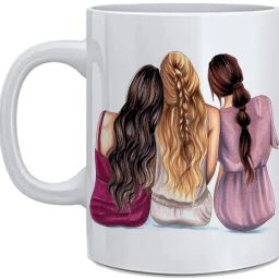 Best Friend Girls Printed Design Coffee, Birthday Gift 325ml Ceramic Coffee Mug-image-50