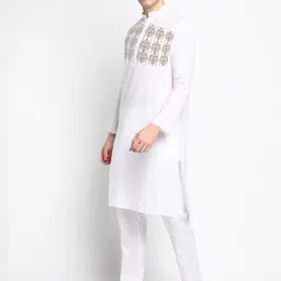 DEVOILER Ethnic Motifs Printed Regular Kurta With Trousers image 5
