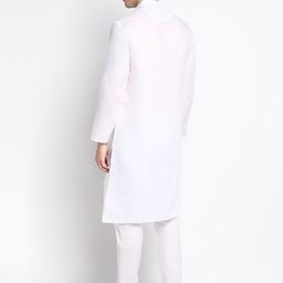 DEVOILER Ethnic Motifs Printed Band Collar Kurta with Pyjamas image 5