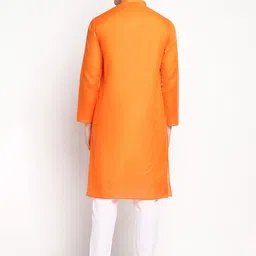 DEVOILER Ethnic Motifs Printed Band Collar Long Sleeve Regular Kurta With Pyjama image 5