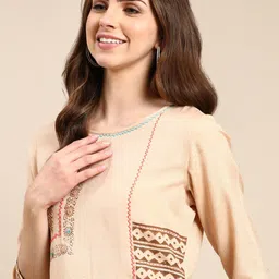 SHOWOFF Ethnic Motifs Printed Block Print Kurta image 4