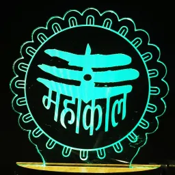 MAHAKAL Acrylic USB 3D Illusion RGB 7 Colour Changing LED Wooden Table Lamp-17