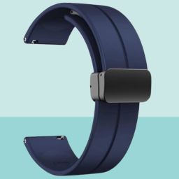 zeepzone Blue 20MM - Watch Strap Silicone Belt Magnetic Clasp Compatible-01 20 mm Silicone Watch Strap-image-75