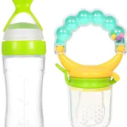 Pack of 2 Babies Silicone Spoon Food Feeder 90ml & Fruit Nibbler Pack of 2 Feeder-image-29