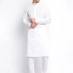 Sanwara Men White Regular Kurta with Pyjamas-picture-19