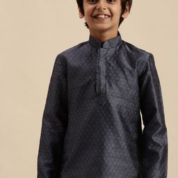 Sanwara Boys Blue Kurta with Pyjamas-picture-32