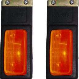 Side Mud Flap Marker Lamp with Bulb for Commercial Vehicle 12 Volts, Yellow Car Dash Indicator Lamp-image-58