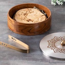 Dime Mango Wood Casserole with Tong & Copper Lid by Nestroots-picture-24