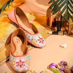 JM Looks Embellished Round Toe Ballerinas-32