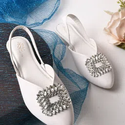 THE WHITE POLE Embellished Pointed Toe Mules-image-94