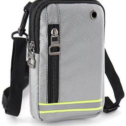 Grey Men Sling Bag Sling Crossbody Bag Mobile Phone Passport Holder Travel-image-88