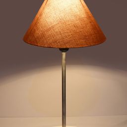 Devansh Grey & White Textured Cotton Shade Frustum Shape Table Lamp image 4