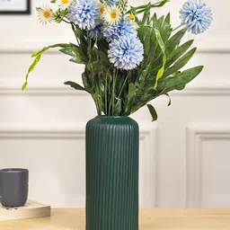 DecorTwist Green Textured Ceramic Vase-image-99