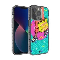 DailyObjects Blue & Pink Shopping Cardio iPhone 13 Pro Max Back Case-14