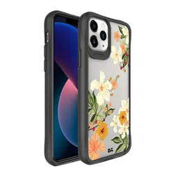 DailyObjects Transparent & Orange Hibiscus Printed iPhone 11 Pro Back Case-35