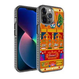 DailyObjects Orange & Blue Printed iPhone 12 Pro Back Case-21