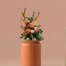 LASAKI Tan Brown Textured Ceramic Flower Vase-image-80